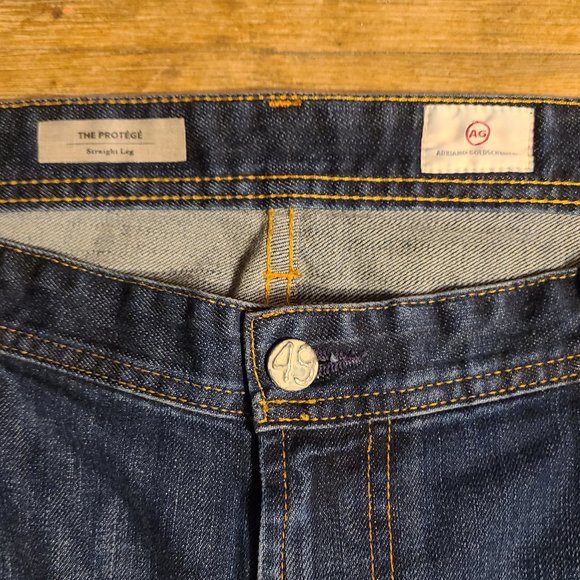 AG ADRIANO GOLDSCHMIED The Protege Straight Leg jeans stretch sz 40 Short - Picture 7 of 8